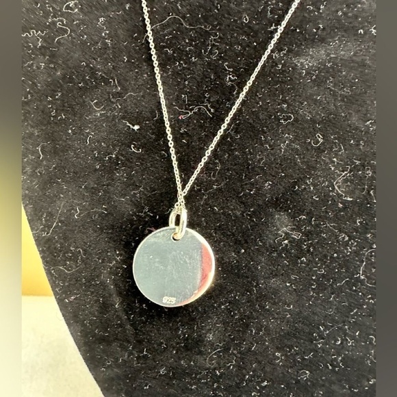 Sterling Silver‎ Engraved Initial A Disc Pendant with Silver 16 Necklace - Picture 4 of 8